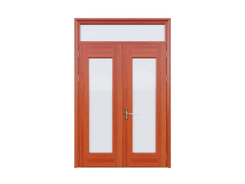 Cửa Thép Vân Gỗ 2 Cánh Ô Kính